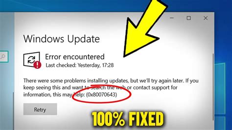 txepc stay updated|Windows 10 Update Error(0x80070643) .
